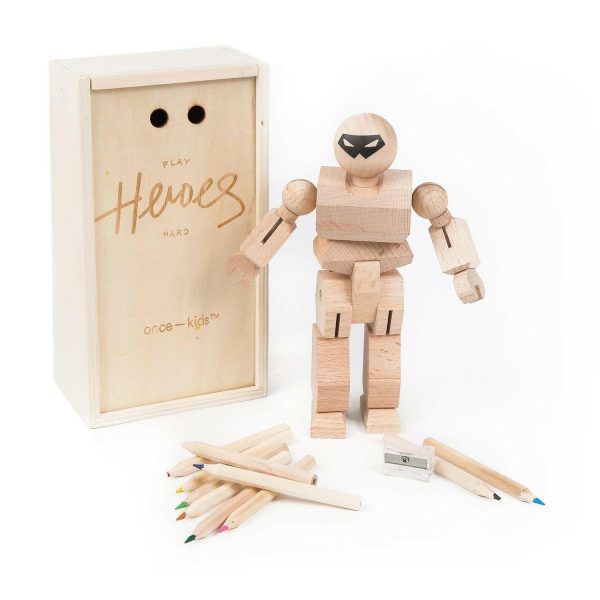 Play Heroes Hard - DIY Wooden Action Figure on Sale