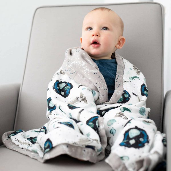 Space & Galaxy Luxury Muslin Snuggle Blanket For Cheap - Image 3