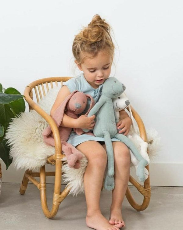 Linen Richie Rabbit by Happy Horse - Blue Online Sale