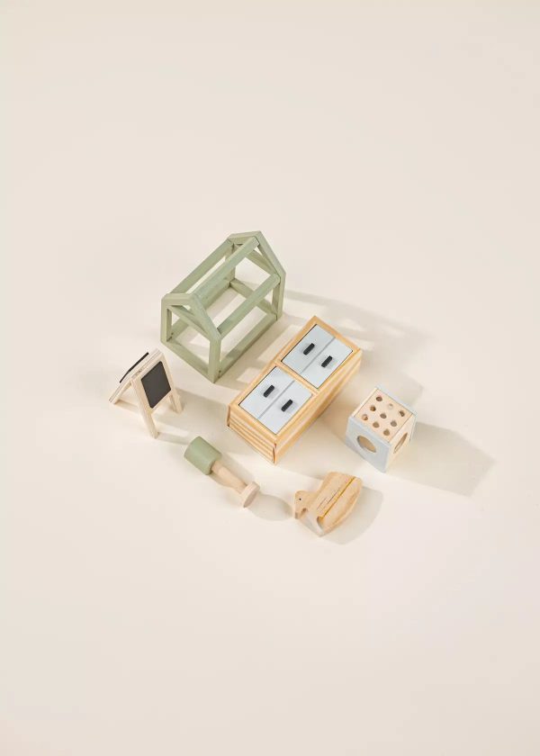 Wooden Doll House Kids Room Furniture & Accessories (7 pcs) Sale - Image 5